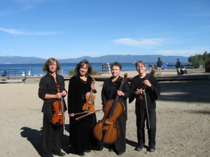 Sierra Strings Quartet on Beach